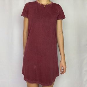 Urban Outfitters burgundy t-shirt dress